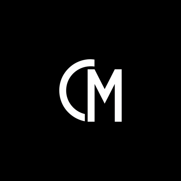 MAKE CM LOGO WHITE WRITINGS BLACK BACKGROUND